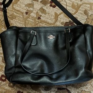 Coach black All leather Baby bag
